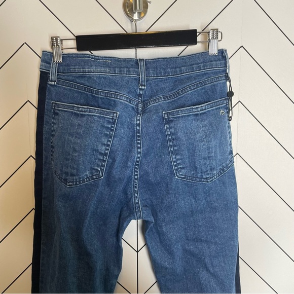 Rag & Bone | Mazie Side Stripe High Waisted Skinny Jeans Double Indigo Size 29 - Picture 9 of 13